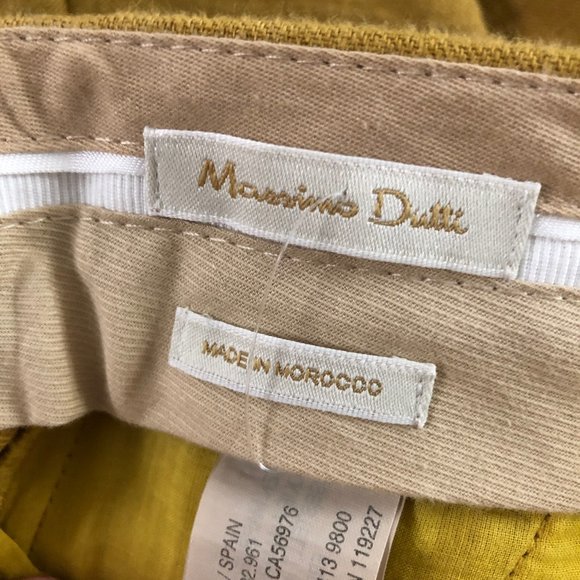 Massimo Dutti Runway Yellow High Rise Crop Pants - Picture 5 of 16